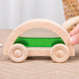 Maxbell 4 Pieces Wooden Car Toy Valentines Day Gifts for Kids for Birthday Gift Kids
