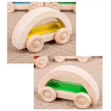 Maxbell 4 Pieces Wooden Car Toy Valentines Day Gifts for Kids for Birthday Gift Kids