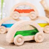 Maxbell 4 Pieces Wooden Car Toy Valentines Day Gifts for Kids for Birthday Gift Kids
