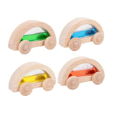 Maxbell 4 Pieces Wooden Car Toy Valentines Day Gifts for Kids for Birthday Gift Kids