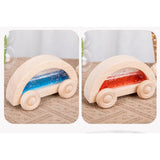 Maxbell 4 Pieces Wooden Car Toy Valentines Day Gifts for Kids for Birthday Gift Kids