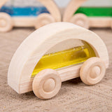 Maxbell 4 Pieces Wooden Car Toy Valentines Day Gifts for Kids for Birthday Gift Kids