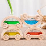 Maxbell 4 Pieces Wooden Car Toy Valentines Day Gifts for Kids for Birthday Gift Kids