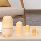 Maxbell 5x Wooden Russian Nesting Doll DIY Matryoshka Dolls for Office Birthday Home