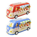 Maxbell Intellectual School Bus Baby Toy Bright Colors Baby Musical Bus Toys for Gift Red