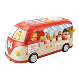 Maxbell Intellectual School Bus Baby Toy Bright Colors Baby Musical Bus Toys for Gift Red