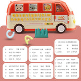 Maxbell Intellectual School Bus Baby Toy Bright Colors Baby Musical Bus Toys for Gift Red