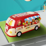Maxbell Intellectual School Bus Baby Toy Bright Colors Baby Musical Bus Toys for Gift Red