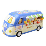 Maxbell Intellectual School Bus Baby Toy Bright Colors Baby Musical Bus Toys for Gift Blue