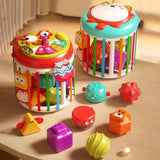 Maxbell Activity Cube Shape Sorting Toy Baby Shape Sorter for Children Holiday Gifts Fox