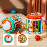 Maxbell Activity Cube Shape Sorting Toy Baby Shape Sorter for Children Holiday Gifts Fox
