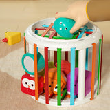 Maxbell Activity Cube Shape Sorting Toy Baby Shape Sorter for Children Holiday Gifts Fox