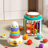 Maxbell Activity Cube Shape Sorting Toy Baby Shape Sorter for Children Holiday Gifts Fox