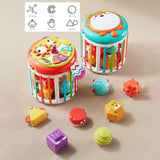Maxbell Activity Cube Shape Sorting Toy Baby Shape Sorter for Children Holiday Gifts Owl