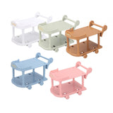 Maxbell 1:12 Dollhouse Kitchen Serving Cart Miniature for Furnishings Home Dollhouse White