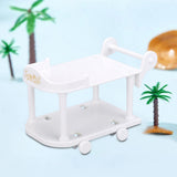Maxbell 1:12 Dollhouse Kitchen Serving Cart Miniature for Furnishings Home Dollhouse White