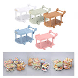 Maxbell 1:12 Dollhouse Kitchen Serving Cart Miniature for Furnishings Home Dollhouse White