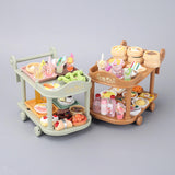 Maxbell 1:12 Dollhouse Kitchen Serving Cart Miniature for Furnishings Home Dollhouse White