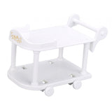 Maxbell 1:12 Dollhouse Kitchen Serving Cart Miniature for Furnishings Home Dollhouse White