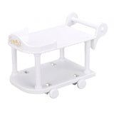 Maxbell 1:12 Dollhouse Kitchen Serving Cart Miniature for Furnishings Home Dollhouse White