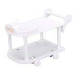 Maxbell 1:12 Dollhouse Kitchen Serving Cart Miniature for Furnishings Home Dollhouse White