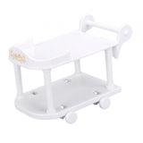 Maxbell 1:12 Dollhouse Kitchen Serving Cart Miniature for Furnishings Home Dollhouse White