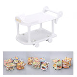 Maxbell 1:12 Dollhouse Kitchen Serving Cart Miniature for Furnishings Home Dollhouse White