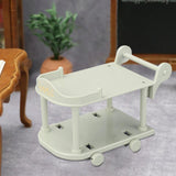 Maxbell 1:12 Dollhouse Kitchen Serving Cart Miniature for Furnishings Home Dollhouse Green