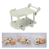 Maxbell 1:12 Dollhouse Kitchen Serving Cart Miniature for Furnishings Home Dollhouse Green