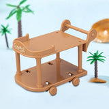 Maxbell 1:12 Dollhouse Kitchen Serving Cart Miniature for Furnishings Home Dollhouse Brown
