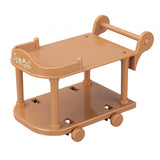 Maxbell 1:12 Dollhouse Kitchen Serving Cart Miniature for Furnishings Home Dollhouse Brown