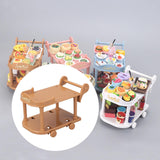 Maxbell 1:12 Dollhouse Kitchen Serving Cart Miniature for Furnishings Home Dollhouse Brown