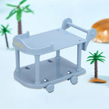 Maxbell 1:12 Dollhouse Kitchen Serving Cart Miniature for Furnishings Home Dollhouse Blue