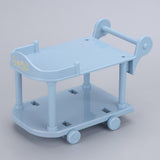 Maxbell 1:12 Dollhouse Kitchen Serving Cart Miniature for Furnishings Home Dollhouse Blue