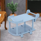 Maxbell 1:12 Dollhouse Kitchen Serving Cart Miniature for Furnishings Home Dollhouse Blue