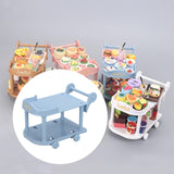 Maxbell 1:12 Dollhouse Kitchen Serving Cart Miniature for Furnishings Home Dollhouse Blue