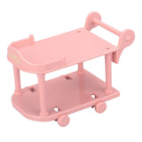 Maxbell 1:12 Dollhouse Kitchen Serving Cart Miniature for Furnishings Home Dollhouse Pink