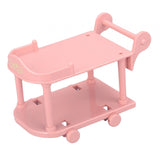 Maxbell 1:12 Dollhouse Kitchen Serving Cart Miniature for Furnishings Home Dollhouse Pink