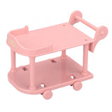 Maxbell 1:12 Dollhouse Kitchen Serving Cart Miniature for Furnishings Home Dollhouse Pink