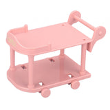 Maxbell 1:12 Dollhouse Kitchen Serving Cart Miniature for Furnishings Home Dollhouse Pink