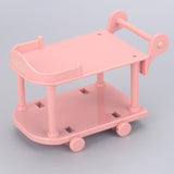 Maxbell 1:12 Dollhouse Kitchen Serving Cart Miniature for Furnishings Home Dollhouse Pink