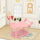 Maxbell 1:12 Dollhouse Kitchen Serving Cart Miniature for Furnishings Home Dollhouse Pink