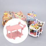 Maxbell 1:12 Dollhouse Kitchen Serving Cart Miniature for Furnishings Home Dollhouse Pink