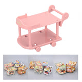 Maxbell 1:12 Dollhouse Kitchen Serving Cart Miniature for Furnishings Home Dollhouse Pink