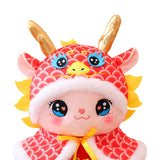 Maxbell Plush Dragon Doll Cartoon Chinese New Year Decorations for Home Decorations