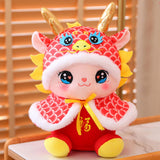 Maxbell Plush Dragon Doll Cartoon Chinese New Year Decorations for Home Decorations