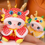 Maxbell Plush Dragon Doll Cartoon Chinese New Year Decorations for Home Decorations