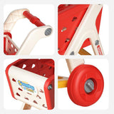 Maxbell Kids Shopping Cart Trolley Set with Pretend Play Accessory Desk Storage Toys