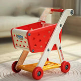 Maxbell Kids Shopping Cart Trolley Set with Pretend Play Accessory Desk Storage Toys