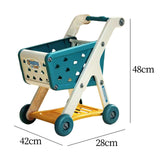 Maxbell Kids Shopping Cart Trolley Set with Pretend Play Accessory Desk Storage Toys